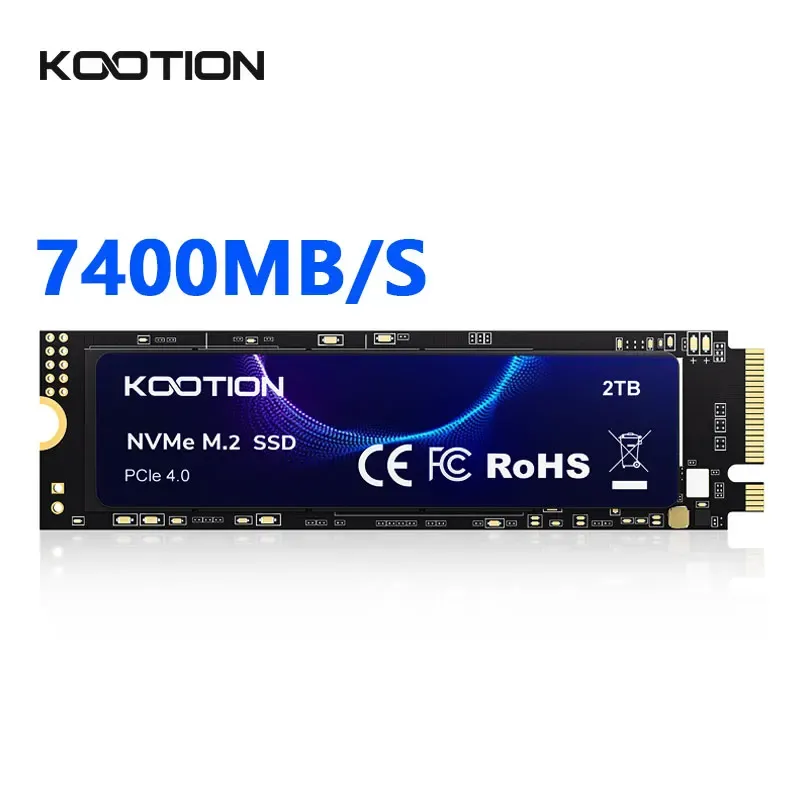 KOOTION X16Plus SSD M2 NVMe 2 TB 1 TB M.2 2280 Gen4 PCIe4.0x4 Interne Solid State Drive Festplatte für PC PS5 Laptop Playstation 5