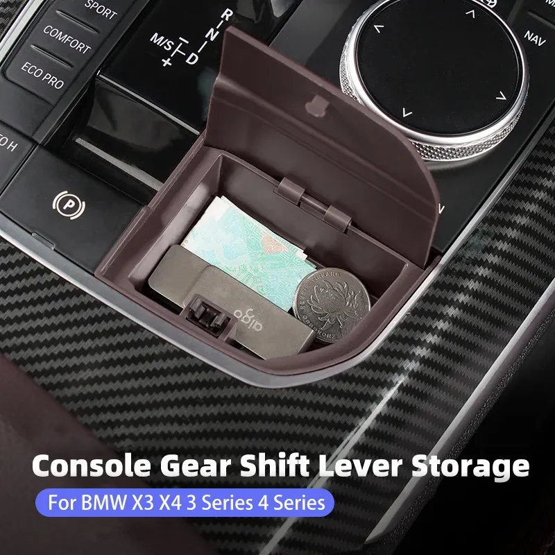 Auto Konsole Schalthebel Lagerung Box Für BMW 3 4 Serie X3 X4 G20 G22 G23 G26 G01 G02 LHD Auto Zentrale Änderung Organizer