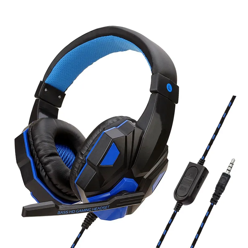 Kabelgebundene Gaming-Kopfhörer für PS4, PS5, Xbox, Smartphone, Laptop, PC, Bass, Stereo, Gamer-Headset, Helm mit 120 Stück °   Verstellbares Mikrofon