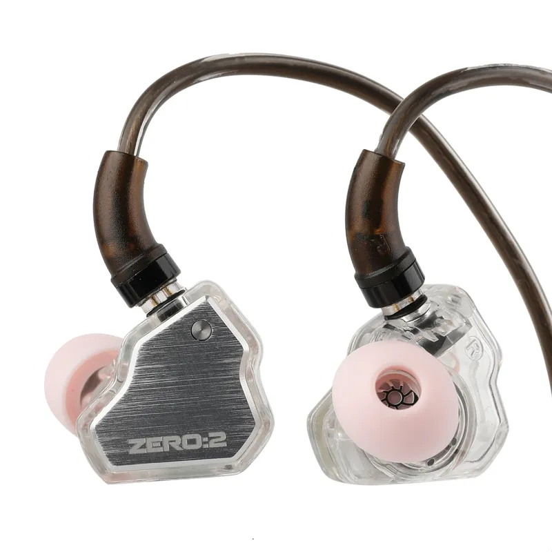7 Hz x Crinacle Zero 2 aktualisierte Ohrhörer, 10 mm dynamischer Treiber, IEM-Kabel-Ohrhörer, Gaming-Ohrhörer mit OFC-IEM-Kabel für Musiker