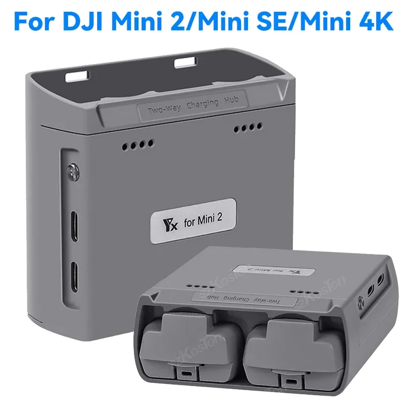 Für DJI Mini 4K/MINI 2/Mini 2 SE Lade Hub 2-weg Batterie USB Lade Fernbedienung batterien Power Bank Drone Zubehör