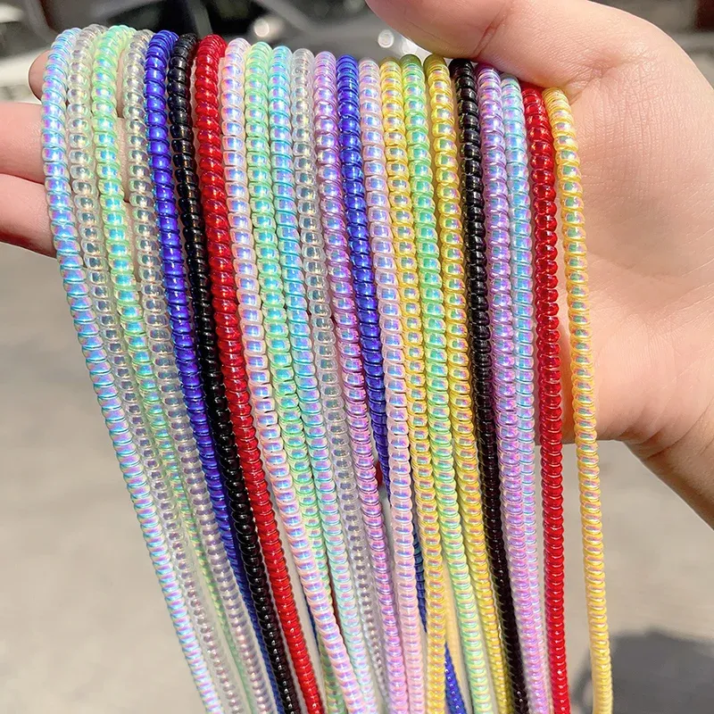 1,4 m TPU-Spiral-USB-Ladekabelschutz für iPhone 16, Samsung, Huawei, Überzug, Farbe, Kopfhörerkabel, Schutz, Kabelwickler