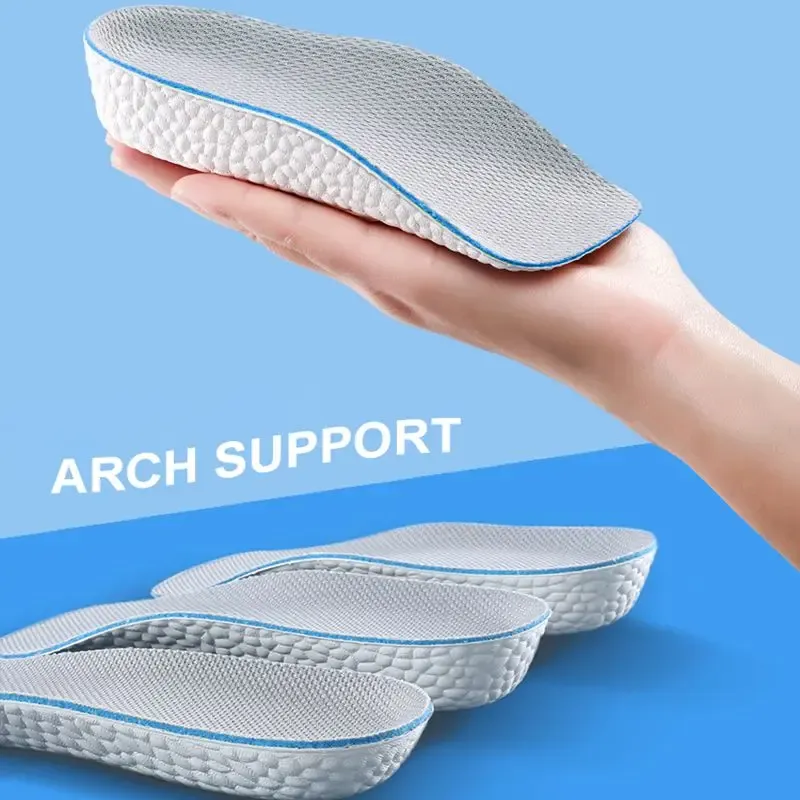 Männer höhenvergrößernde Einlegesohlen Sneaker Fersenlift Memory Foam weiche Einlegesohle stoßdämpfende Sohle Fußgewölbeunterstützung halbes Kissen schneidbar