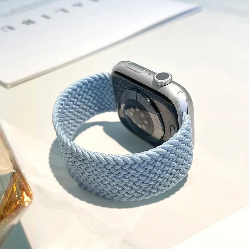Geflochtenes Solo Loop Armband für Apple Watch 46mm 44mm 40mm 45mm 41mm 42mm Correa Armband iWatch Series 11 10 9 SE 8 7 6 5 4 3