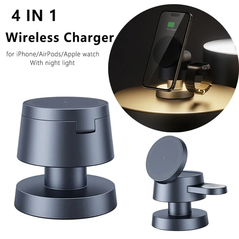 3-in-1 kabelloses Ladegerät für iPhone 16 15 14 13 12 Schnellladestation für Apple Watch 10 9 8 7 6 5 4 Airpods 2 3 Pro