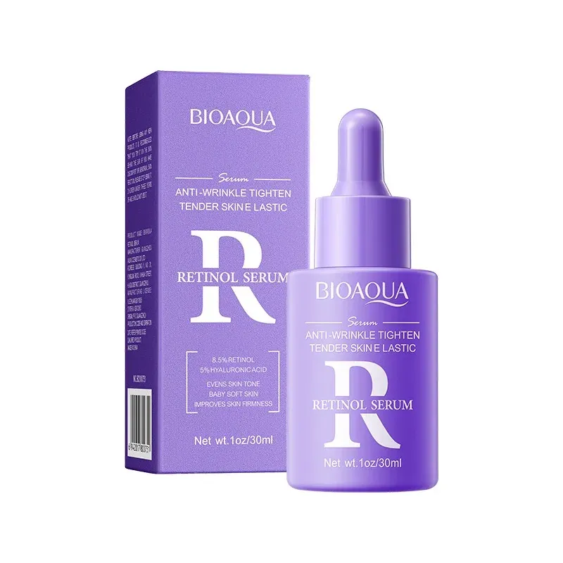 BIOAOUA Retinol-Serum, feuchtigkeitsspendend, Anti-Aging, Anti-Falten, straffend und aufhellend, Hautton 30 ml