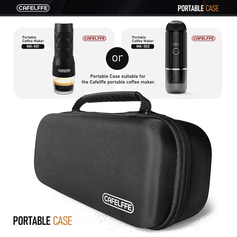 Cafelffe Tragbare Kaffeemaschine Reisetasche Outdoor Kombination Geschenk Geben Camping Wandern EVA Koffer Tragetasche Aufbewahrungstasche