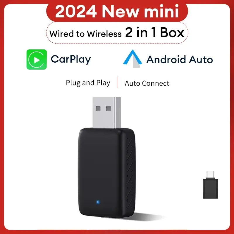 XUDA 2in1 Wireless Carplay Adapter Android Auto Smart Dongle Mini Box Plug Und Play Für Volvo Benz Cadillac Jeep Lexus Buick VW