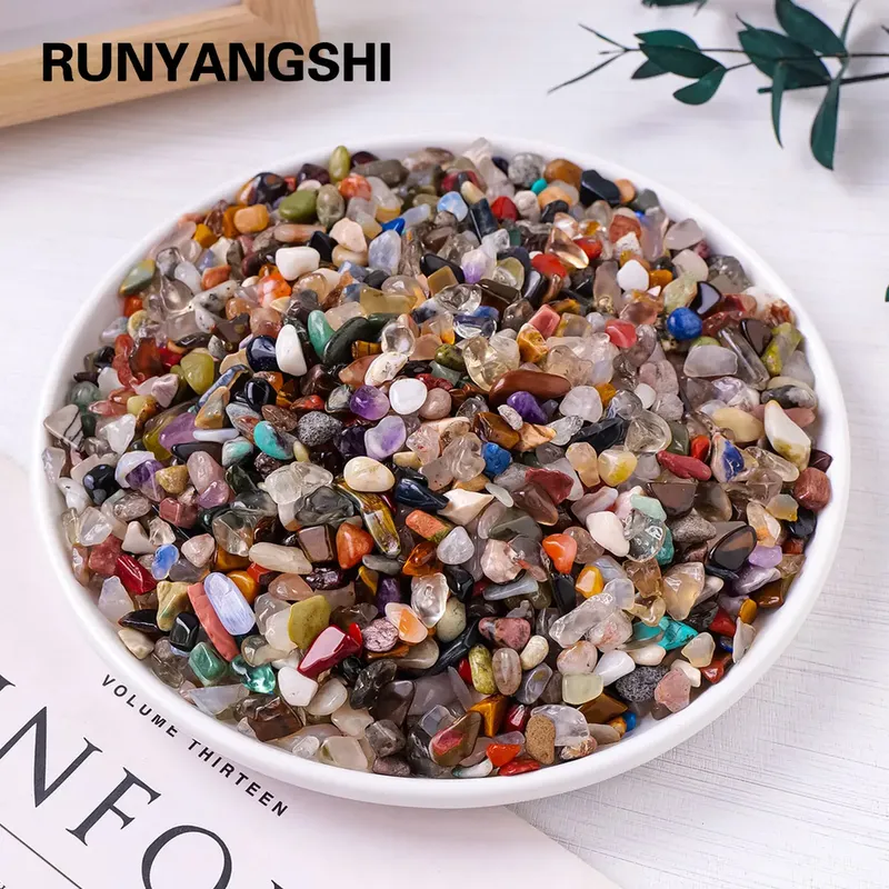 100 g Natursteine, gemischtes Kristallmaterial, Kristallkies, Steinsplitter, Erz, Mineralien, Reiki-Exemplar, Edelsteine, Aquarium-Dekoration