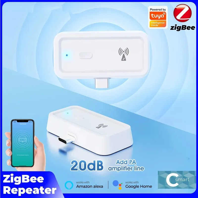 Der drahtlose Signalverstärker Smart Tuya Zigbee 3.0 vom Typ C kann mit der ZigBee Gateway Hub Smart Life APP verwendet werden