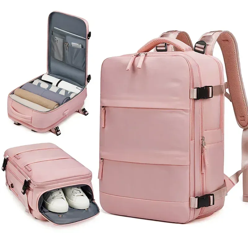 Wasserabweisender, unabhängiger Schuhfach-Rucksack mit Geländer, Reisetasche mit USB-Schnittstelle, Aufbewahrungstasche mit großem Fassungsvermögen