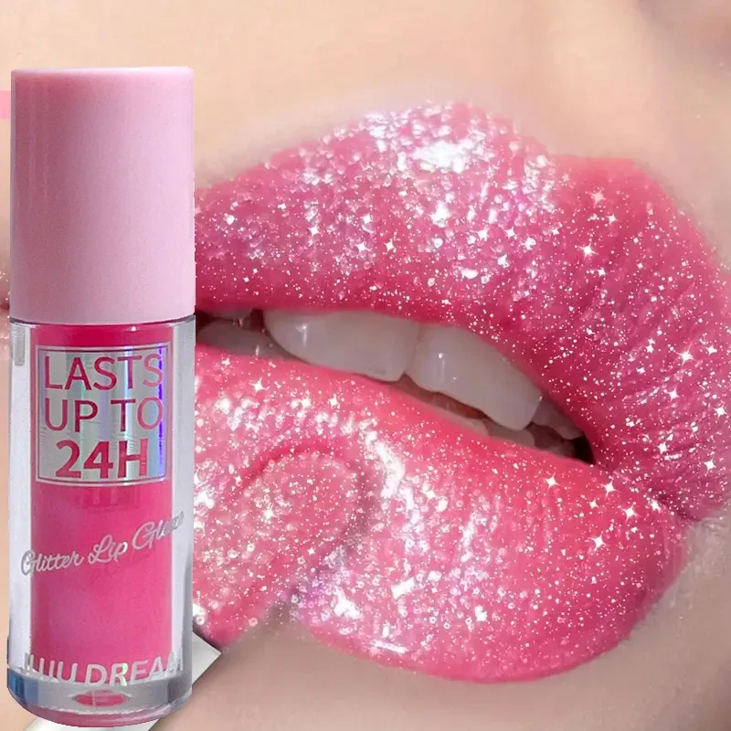 Fließendes Licht, glitzernde Lippenglasur, langanhaltender Lipgloss, wasserfester flüssiger Lippenstift, Make-up, Lippenöl, Lippentönung, feuchtigkeitsspendend