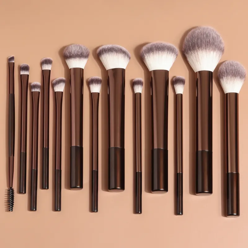13PCS Make-Up Pinsel Set Foundation Concealer Pulver Lidschatten Rouge Pinsel Kabuki Blending Kosmetische Schönheit Werkzeug für Gesicht