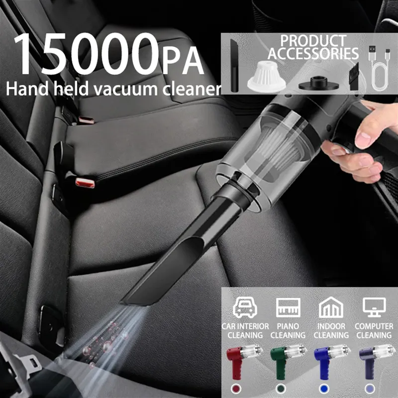 15000PA Druckluft-Staubsammler, Handstaubsauger, kabellos, hohe Leistung, Auto-Staubsauger, Haartrockner, Mini tragbar