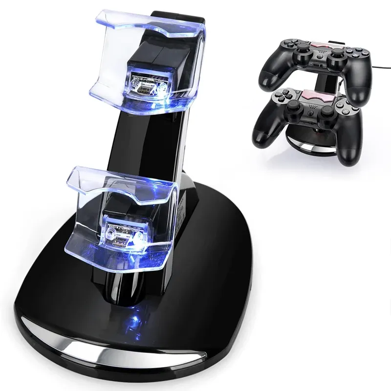 Für PS4 Controller Ladegerät Dual Lade Dock Schnelle Ladestation Ladegerät Stehen Für PlayStation 4/PS4 Pro/PS4 schlank Zubehör