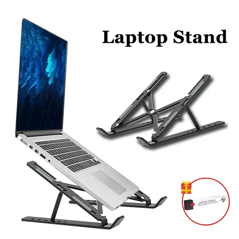 Tragbarer faltbarer Laptop-Ständer, universell verstellbarer Tablet-Computer-Stützhalter für MacBook Air, iPad, Tablets, Basiszubehör