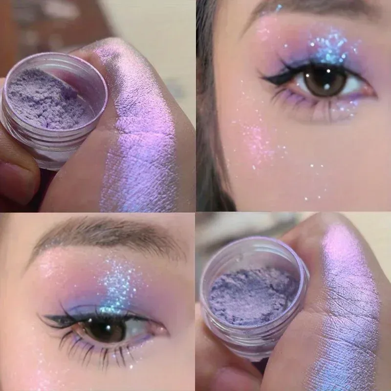 Chameleon Highlighter Palette Lidschatten Gesicht Körper Pigment Schimmer Glitter Bunte Highlighter Pulver Bühne Make-Up Pulver