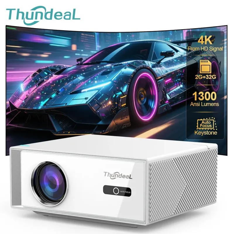 ThundeaL TD95W Projektor 4K Full HD 1080P Android WIFI LED-Projektor TD95 Tragbarer Outdoor-Video-Spiele-Heimkino-Beamer