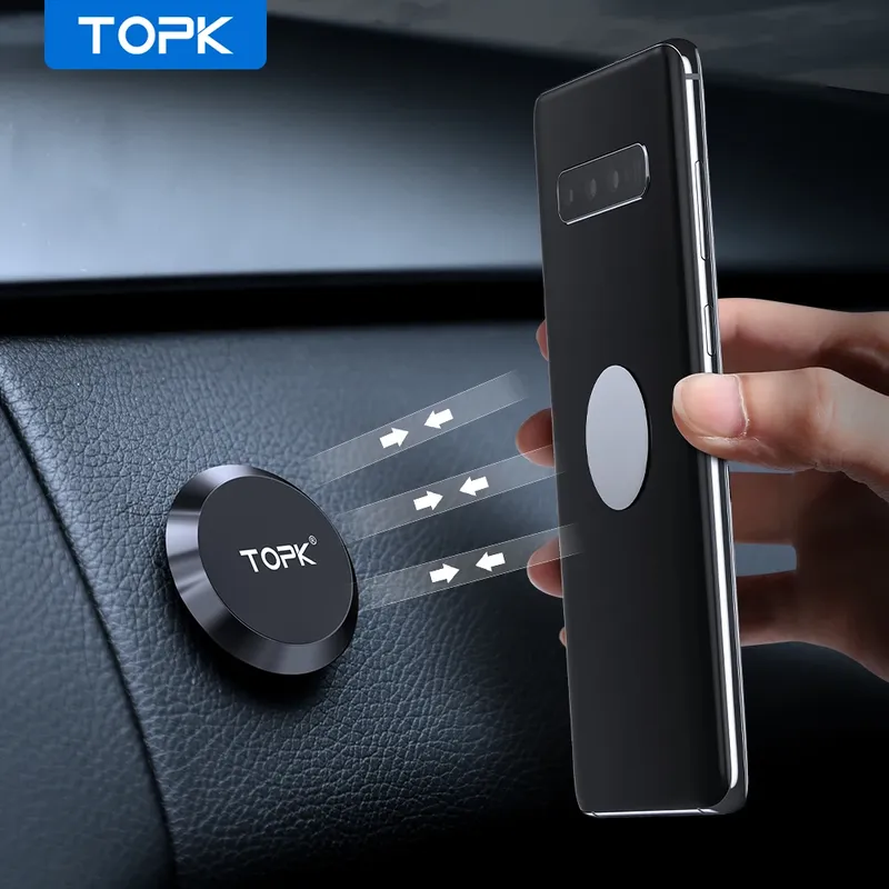 TOPK Magnetischer Handyhalter für Lüftungsschlitze im Auto, magnetische Handyhalterung für Auto, Autotelefonhalterung für Mobiltelefone und Mini-Tablets