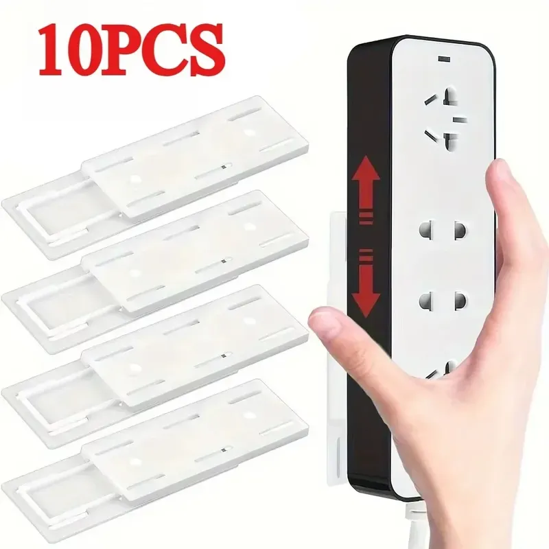 10/6/4 stücke Wand-Montiert Power Streifen Halter Selbst-Kleber Desktop Buchse Fixer Streifen Fixateur Steckdose kabel Draht Organizer Rack