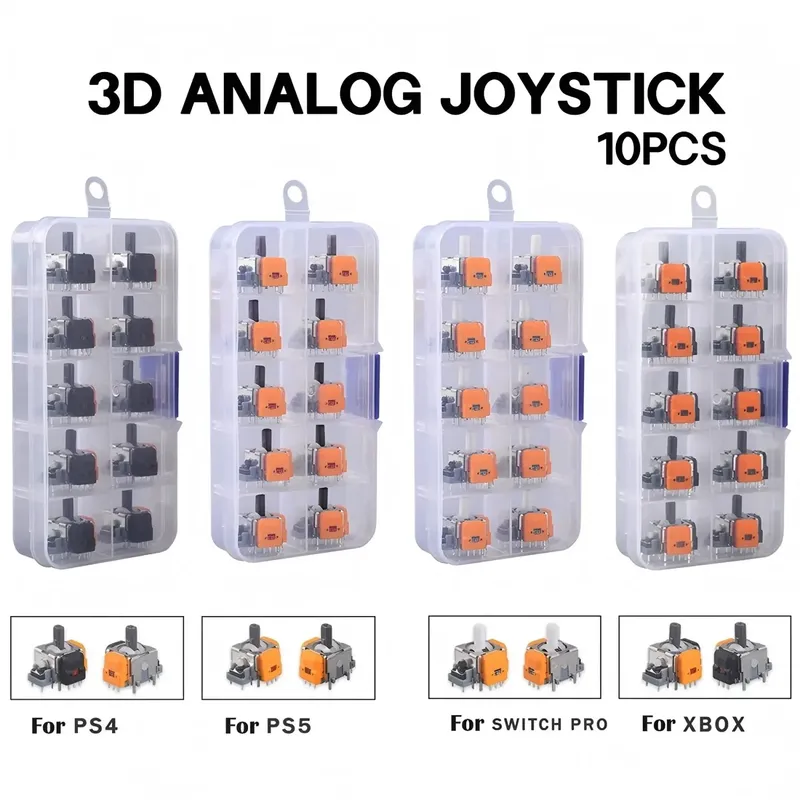 10 Stück 3D Hall Effect Joystick Einstellbar Kein Driften Thumbsticks Modul Joystick Modul Controller für PS4/PS5/XBox/Switch Pro