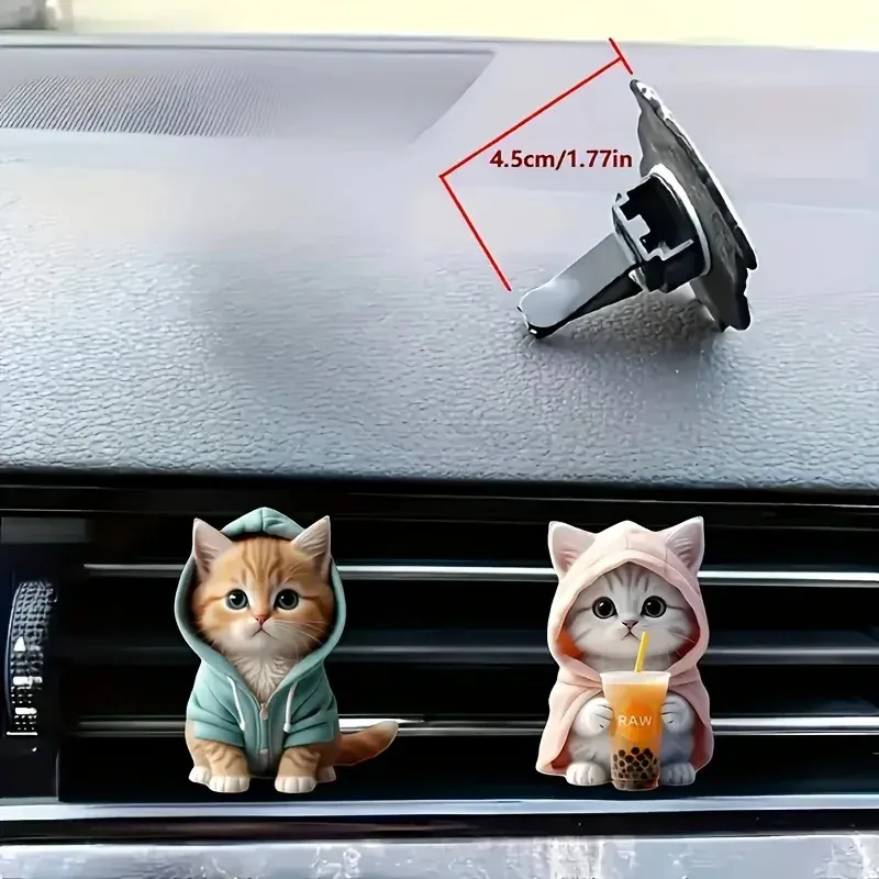 Auto-Luftauslass, niedliche Katze, Aromatherapie, Lufterfrischer, Automobil, elegantes Deodorant, frisches Zubehör, langlebiger Innenraum