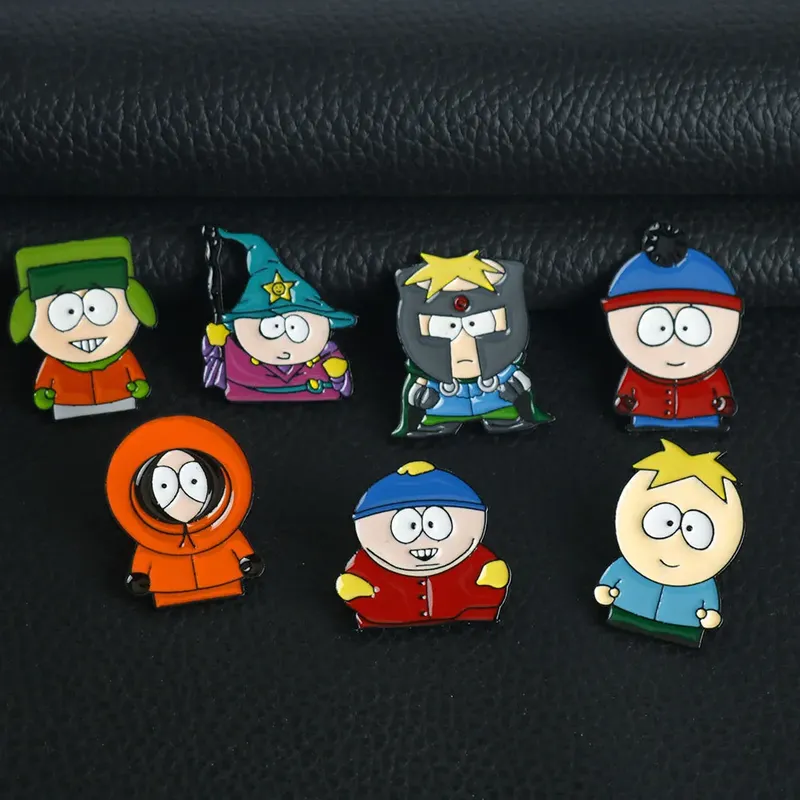 7 Stück Cartoon-TV-Film-Figuren-Abzeichen – niedliche Anstecknadeln für Rucksäcke, Kleidung und Schmuckzubehör