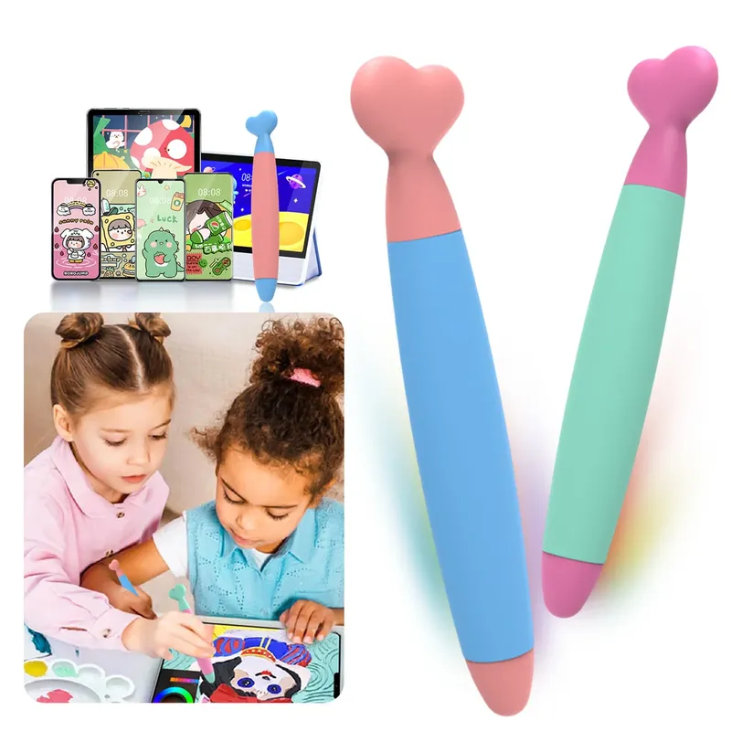 Niedlicher Touchscreen-Stift, Stylus, Silikon, zum Schreiben, Zeichnen, Handschrift, Touchscreen-Stift für Kinder, kompatibel mit Tablet-Telefon für iPad