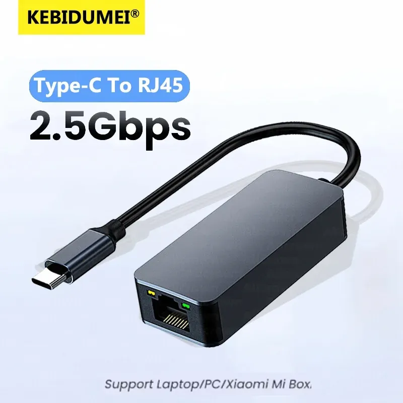 2500Mbps USB 3,0 Typ-C Zu RJ45 Netzwerk Karte 2,5G Adapter Gigabit Ethernet Konverter Lan Hub für PC Laptop Für Windows 8,1/10/11