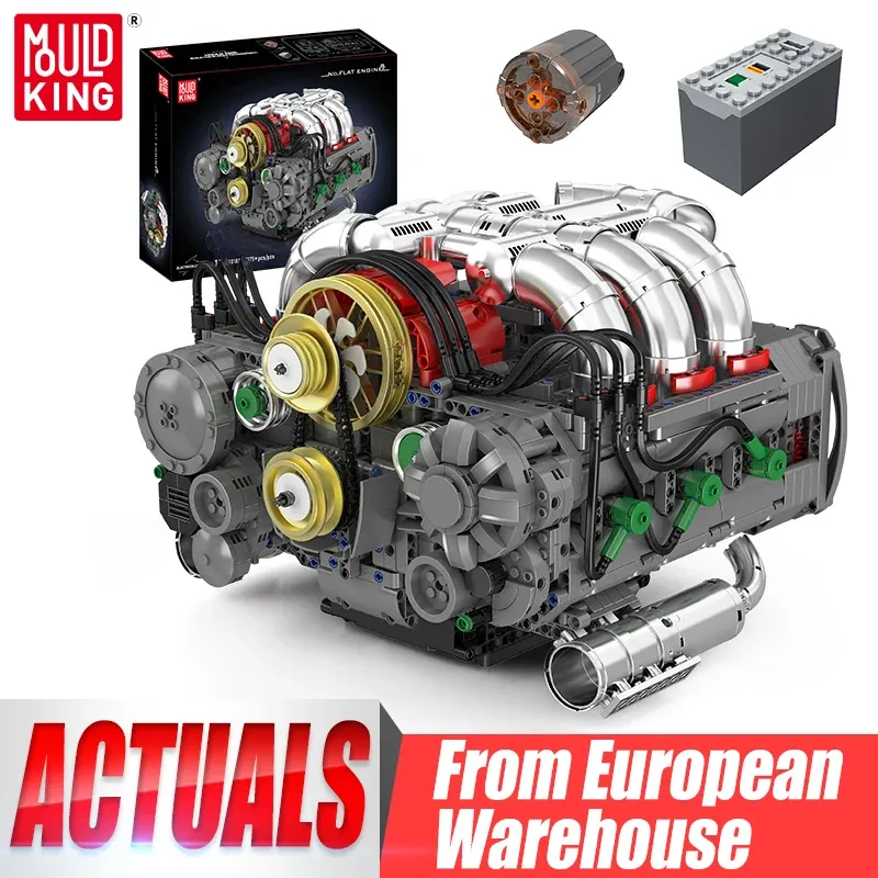 Schimmel König 10181 technische Auto Motor Spielzeug motorisierte flache Motor Baustein Ziegel Montage Motor Set Kinder Weihnachts geschenk