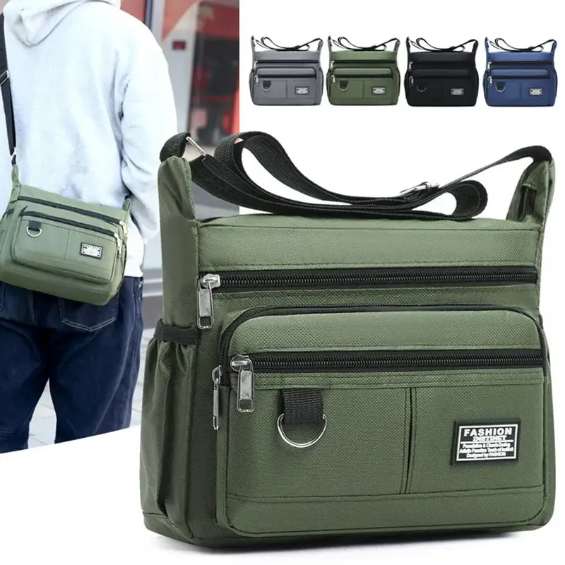 Herren-Umhängetasche, einzelne Umhängetaschen, große Kapazität, mehrere Taschen, Aufbewahrungstasche, modische Handtasche, Business-Umhängetaschen