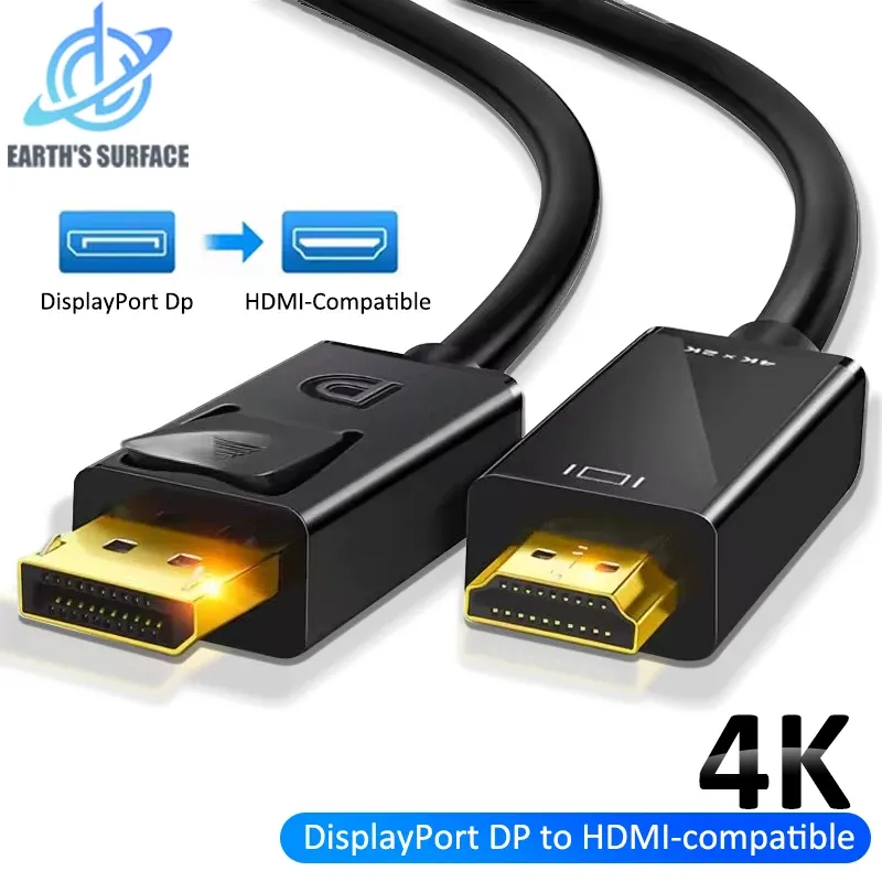 4K 2K DisplayPort zu HDMI-kompatibel Video Audio Konverter Adapter Display Port DP Kabel für Laptop TV projektor Monitor PC PS3