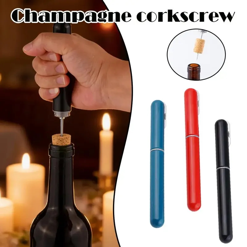 Stahl Luftdruckpumpe Wein Flaschenöffner Stiftform Schnelle Korkenzieher Nadel Küche Bar Party Werkzeug Tragbarer Weinöffner