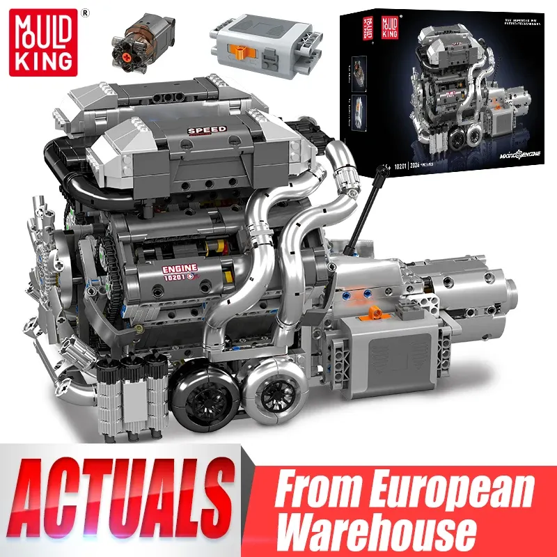 Schimmel König der motorisierte Supersport wagen W16 Motor Getriebe Baustein Montage technische Auto Motor Spielzeug Kinder Geschenk