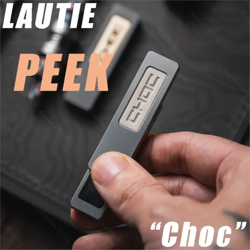 LAUTIE PEEK Choc Mechanischer Push Slider SpyWars Series Antistres Toys Metall Slider Fidget