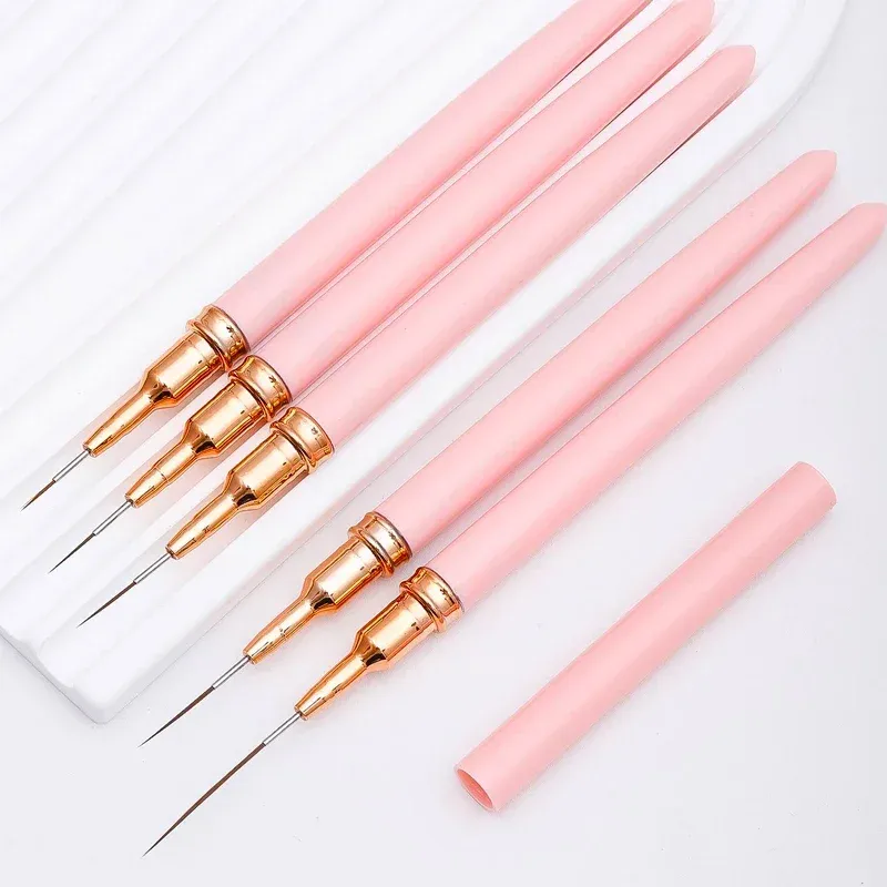 5-teiliges Nail Art Liner-Pinsel-Set, längliche Linien, Striping, Zeichnung, UV-Gel, Malerei, Nageldesign-Stift, professionelles Maniküre-Werkzeug