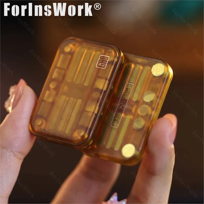 GAO Studio PC Magnetischer Würfel Unbegrenzter Push-Slider Fidget Toy Unendlicher Bit-Magnet-Push-Paragraph Dump Dekompressionsspielzeug