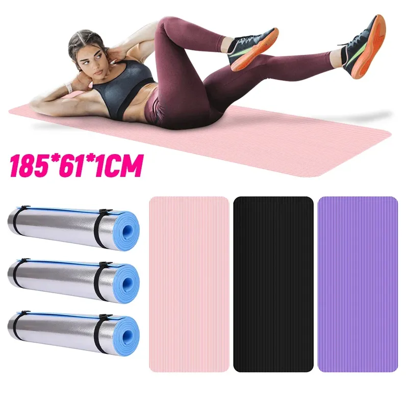 Yogamatte, rutschfeste Trainingsmatte, dick, einfarbig, Fitnessmatte, Yoga-Workout-Matte, multifunktional, für das Heim-Fitnessstudio
