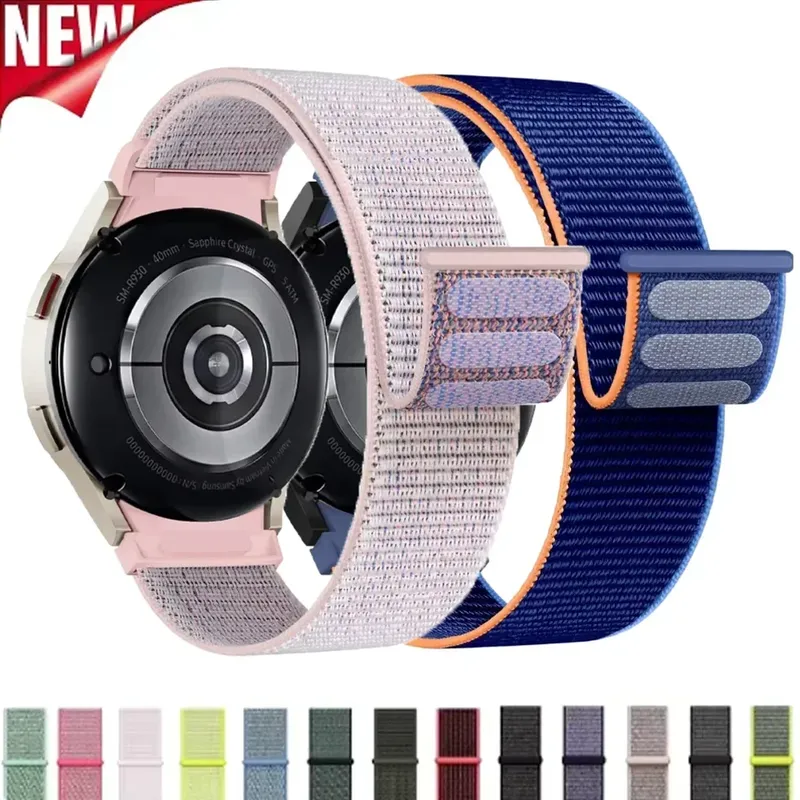 No Lücken Nylon-Schlaufenband für Samsung Galaxy Watch 7/FE/6/4/classic/5 pro 44 mm 40 mm Sportarmband Galaxy Watch7 Armbandzubehör