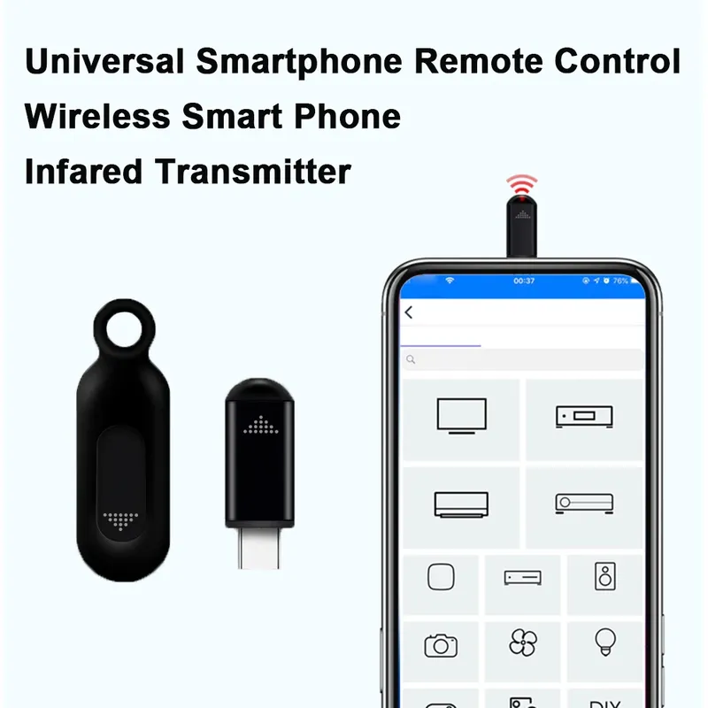 Handy-Fernbedienung Typ C für iPhone IR Blasters Adapter Universal IR Infrarot Smart Remote für TV Klimaanlage Ventilator