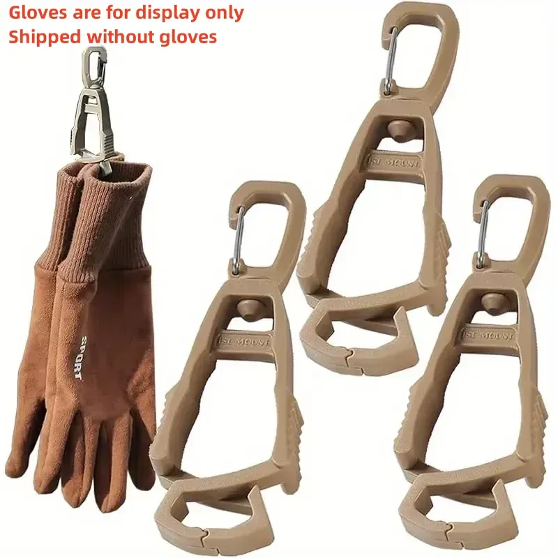 3-teilig (Handschuhe sind nur zur Präsentation) Kunststoff-Handschuhclip, Arbeitshandschuhclip für Pflichtgürtel, Bau- und Outdoor-Aktivitäten