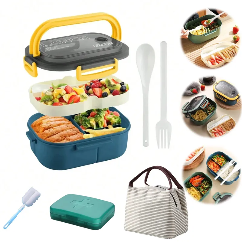 Nette Lunchbox Für Kinder Fächer Mikrowelle Bento Lunchbox Kinder Kid Schule Outdoor Camping Picknick Lebensmittel Container Tragbare
