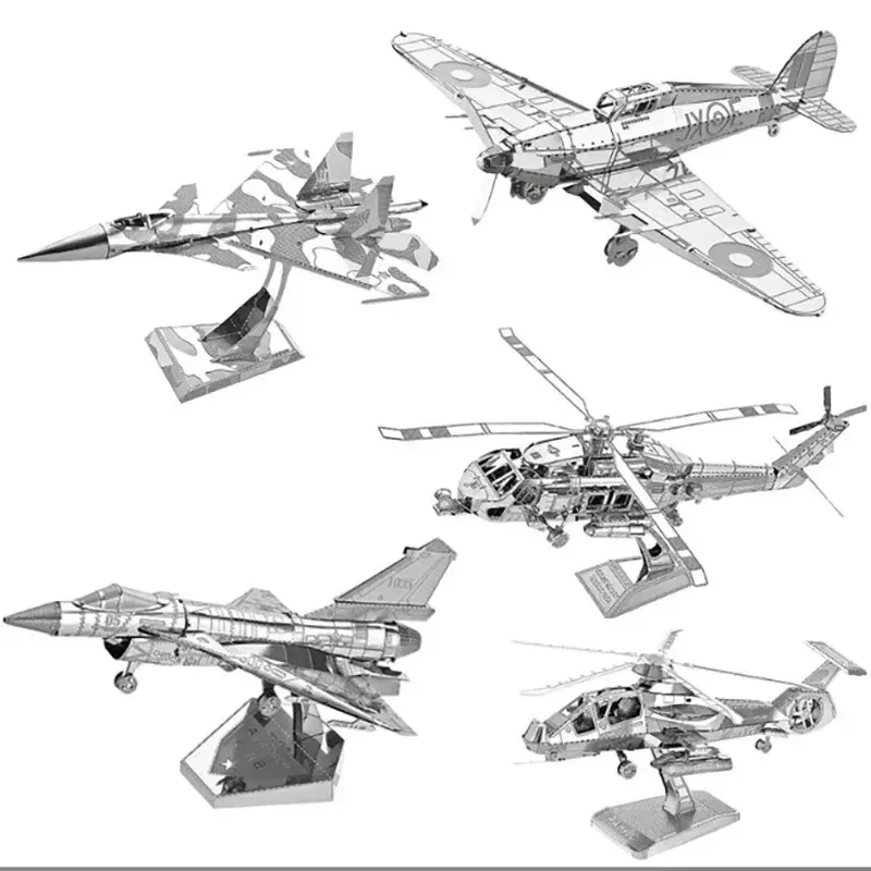 Flugzeug 3D Metall Puzzle Modell Kit DIY Laser Cut Puzzles Puzzle Spielzeug für Kinder