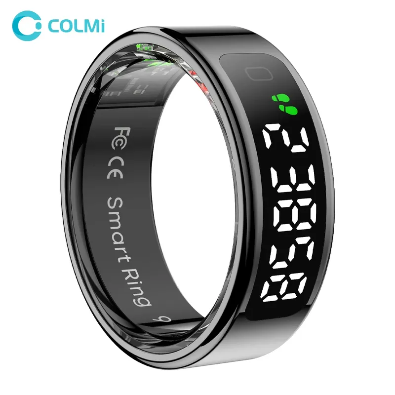 COLMI R12 Smart Ring mit Display und Touch, Gesundheitsmanager, kabelloses Laden, 5 ATM wasserdicht für Männer und Frauen