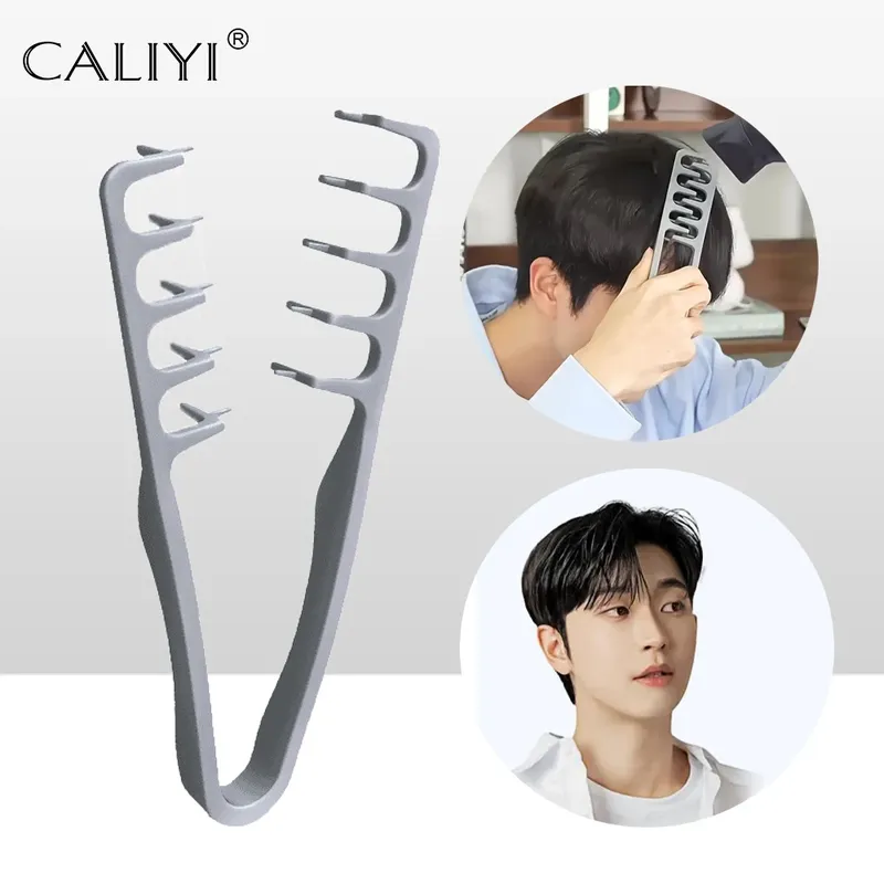 Volumengebender Haarstyling-Kamm mit breiter Zahnung, Lockenwerkzeuge, flauschige Textur für Männer, ideal für alle Haartypen, Haarstyling-Werkzeuge