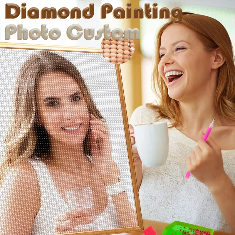 Foto benutzerdefinierte Diamantmalerei Fotoanpassung Ihrer eigenen Bildersets voll quadratisch/rund Diy 5D Strass Diamant Persona