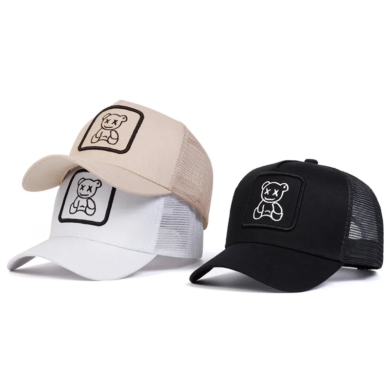 Unisex XX Little Bear Stickerei Baseball Net Caps Frühling und Sommer Outdoor verstellbare Freizeithüte Sonnenschutzhut