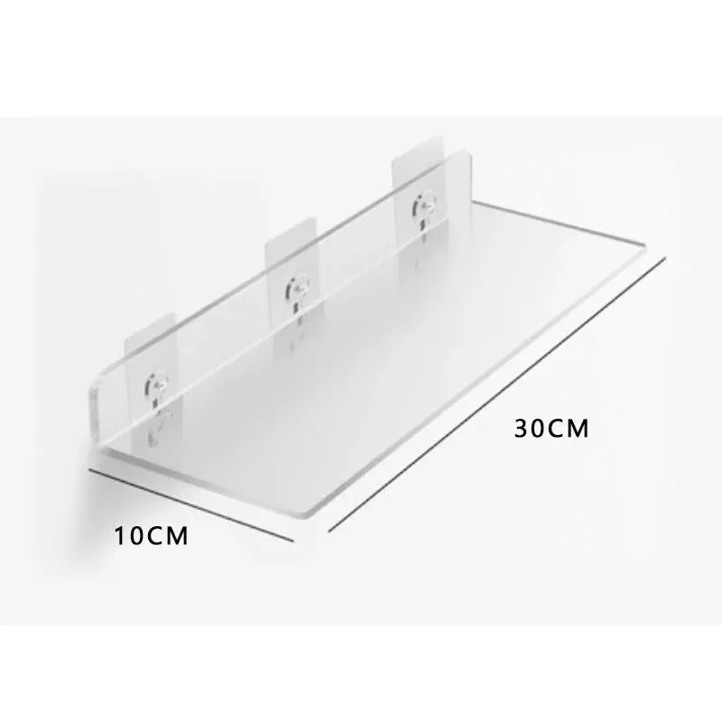 Klare Acryl-Regal-Wandbehang-Panel, perforiert, für Badezimmer, Toilette, Küche, Lagerregal, Acryl, verdickt, starke Aufkleber