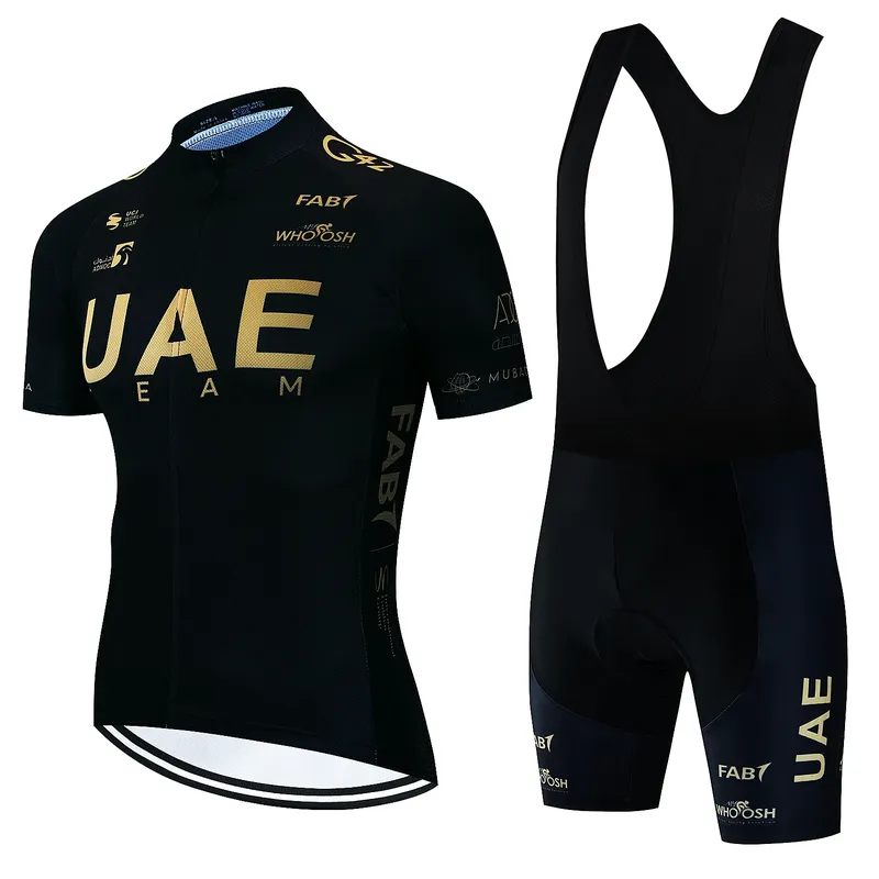 2025, UAE Radtrikot-Set, MTB-Uniform, Fahrradbekleidung, Sommer, atmungsaktiv, Fahrradshirt, Ropa Ciclismo, Trägerhose, Maillot Ciclismo
