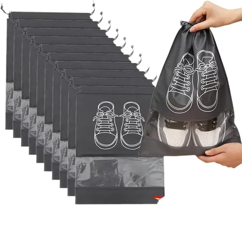 5/10 Stück Vlies-Schuhbeutel-Aufbewahrungstasche, Schuhaufbewahrung mit Kordelzug, Schuhaufbewahrungstasche, staubdicht